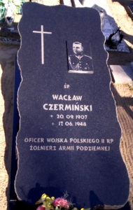 Grobowiec mjr. Wacława Czermińskiego ps. „Olgierd Mirski”.